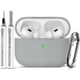 thumbnail image 1 of for AirPods Pro Case Cover with Cleaner Kit,Soft Silicone Protective Case for Apple AirPod Pro 2nd/1st Generation Case for Women Men,AirPods Pro 2/Pro Case Accessories with Keychain-Black, 1 of 13