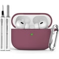 thumbnail image 1 of for AirPods Pro Case Cover with Cleaner Kit,Soft Silicone Protective Case for Apple AirPod Pro 2nd/1st Generation Case for Women Men,AirPods Pro 2/Pro Case Accessories with Keychain-Black, 1 of 13
