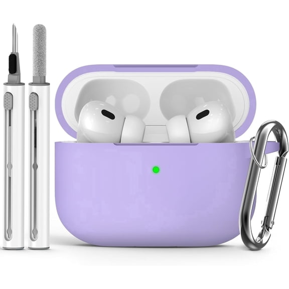 Earbud Case for Apple AirPods Pro 2nd/1st Generation with Cleaner Kit & Keychain