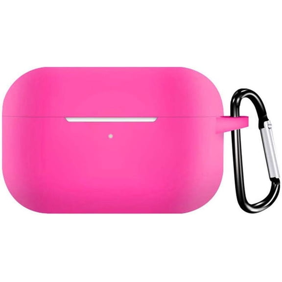 AirPods Pro Case (Front LED Visible) 360Protective Silicone AirPods Pro Accessories Kit with Apple AirPods Pro Charging Case - Hot Pink