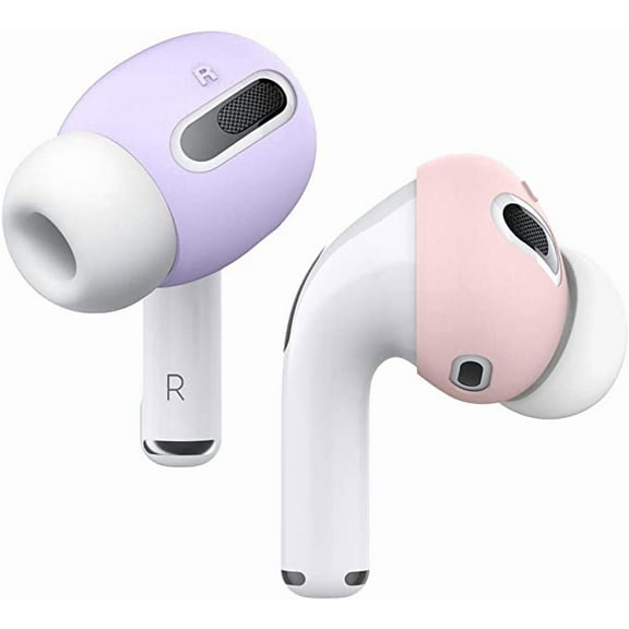 AirPods Pro Eartips Cover - elago [Fit in The Case] Ear Tips Cover Designed for Apple AirPods Pro (2 Pairs of 2 Colors) (Lovely Pink/Lavender)