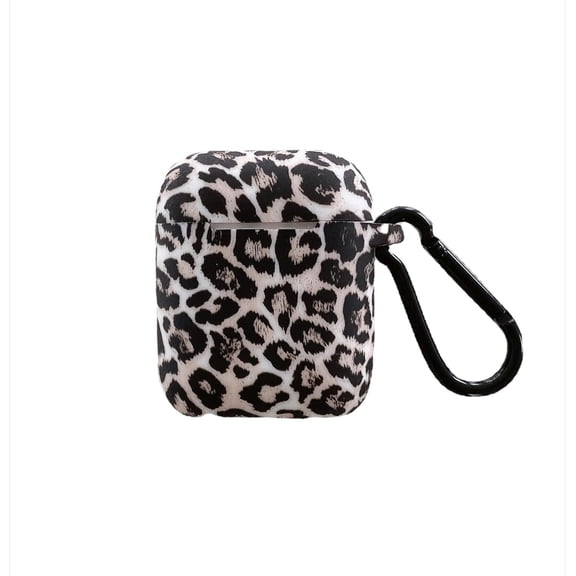 for AirPods Pro Generation Case Cover, Elegant Brown Leopard Cow Rainbow Soft Silicone Protector with Keychain Compatible with AirPod Pro Thin Charging Case -Leopard