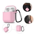 thumbnail image 1 of AirPods Silicone Case, AirPods Case with Keychain, Njjex Shockproof Protective Premium Silicone Cover Skin for Apple Airpods 1st -Pink, 1 of 7
