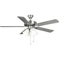 thumbnail image 1 of AirPro 52 in. Brushed Nickel 5-Blade AC Motor Ceiling Fan with LED Light, 1 of 11
