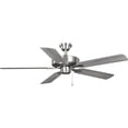 thumbnail image 1 of AirPro 52 in. Brushed Nickel 5-Blade Rated AC Motor Transitional Ceiling Fan, 1 of 11