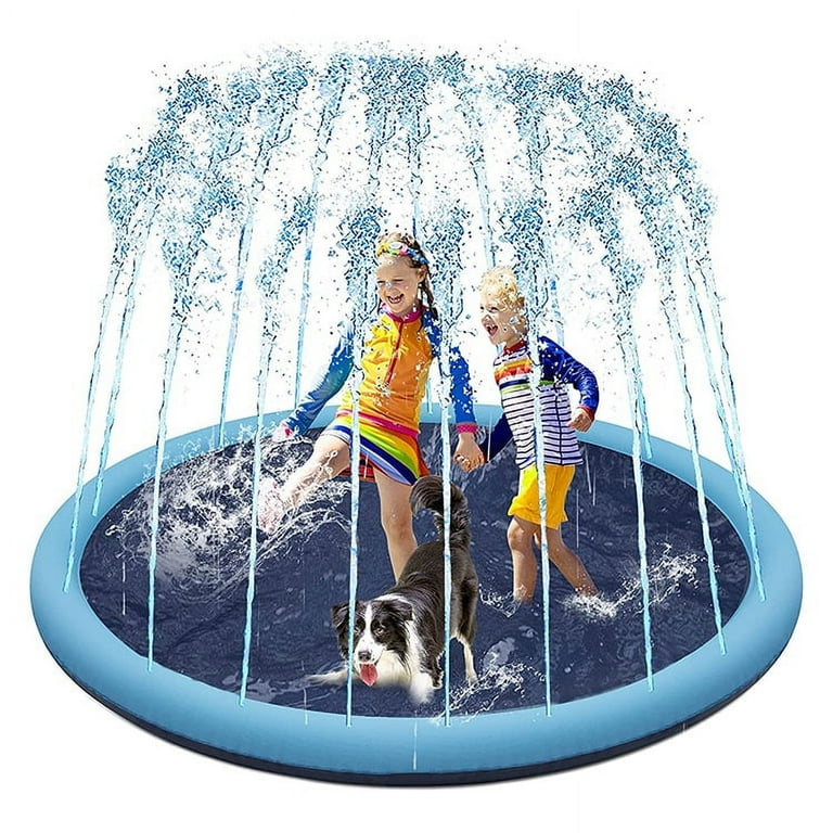 AirSMall BPA Free Kids Sprinkler Pad, PVC Blue, 59