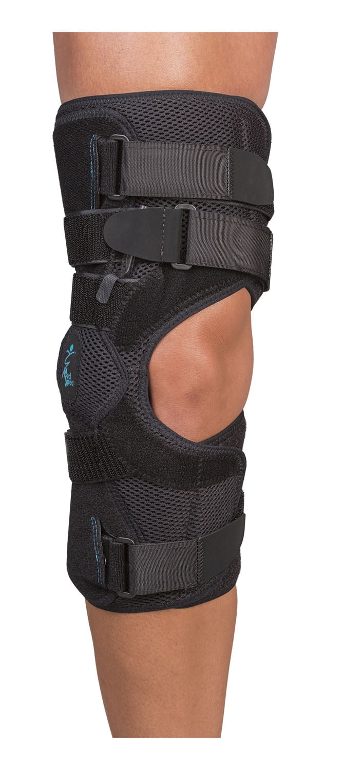 MedSpec Gripper Hinged Knee Brace – Large Size, Neoprene Support For Injury Recovery