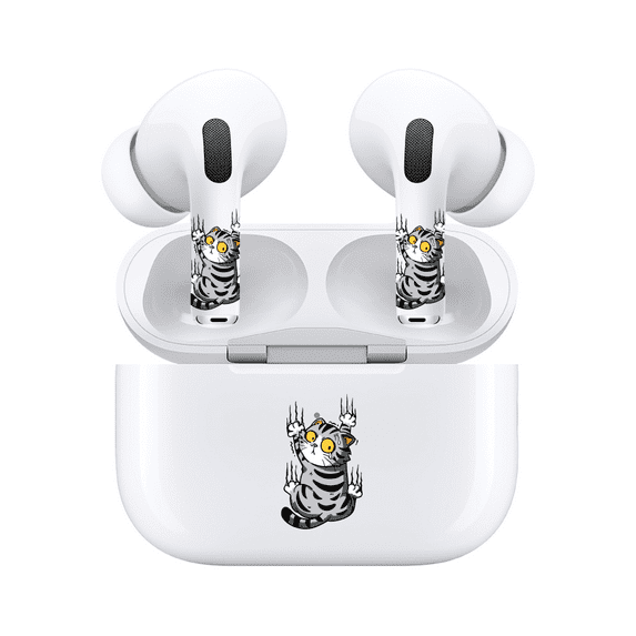AirSkins Cute Cat Stickers for AirPods 4 - Cat Decal Stickers, Headphone Decoration Accessories