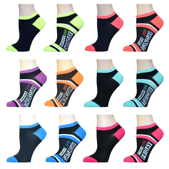 AirStep Socks Women's No Show Athletic Socks - 12 Pack