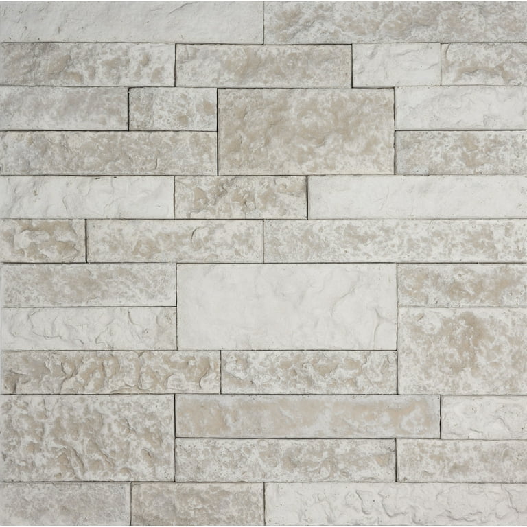 ★ハルキstone supreme & 猫★ AirStone Birch Bluff Faux Stone Primary Wall Tile to Cover 8