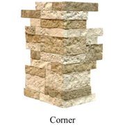AirStone Corner/Finished End Stones Autumn Mountain color, Manufactured Stone Wall Covering, Indoor/Outdoor Home D cor