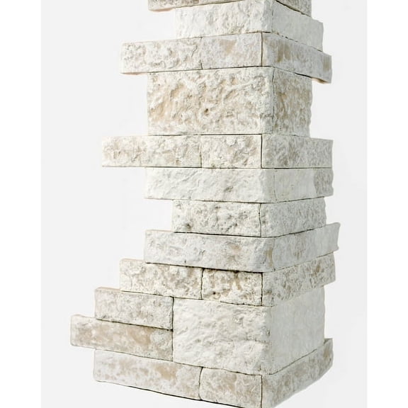 AirStone Corner/Finished End Stones: Birch Bluff color, Manufactured Stone Wall Covering, Indoor/Outdoor Home Décor