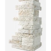 AirStone Corner/Finished End Stones Birch Bluff color, Manufactured Stone Wall Covering, Indoor/Outdoor Home D cor