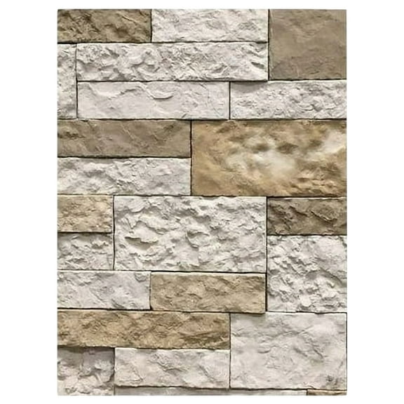 AirStone Primary Stones: Autumn Mountain Color Blend, Manufactured Stone Wall Covering, Indoor & Outdoor Home Décor
