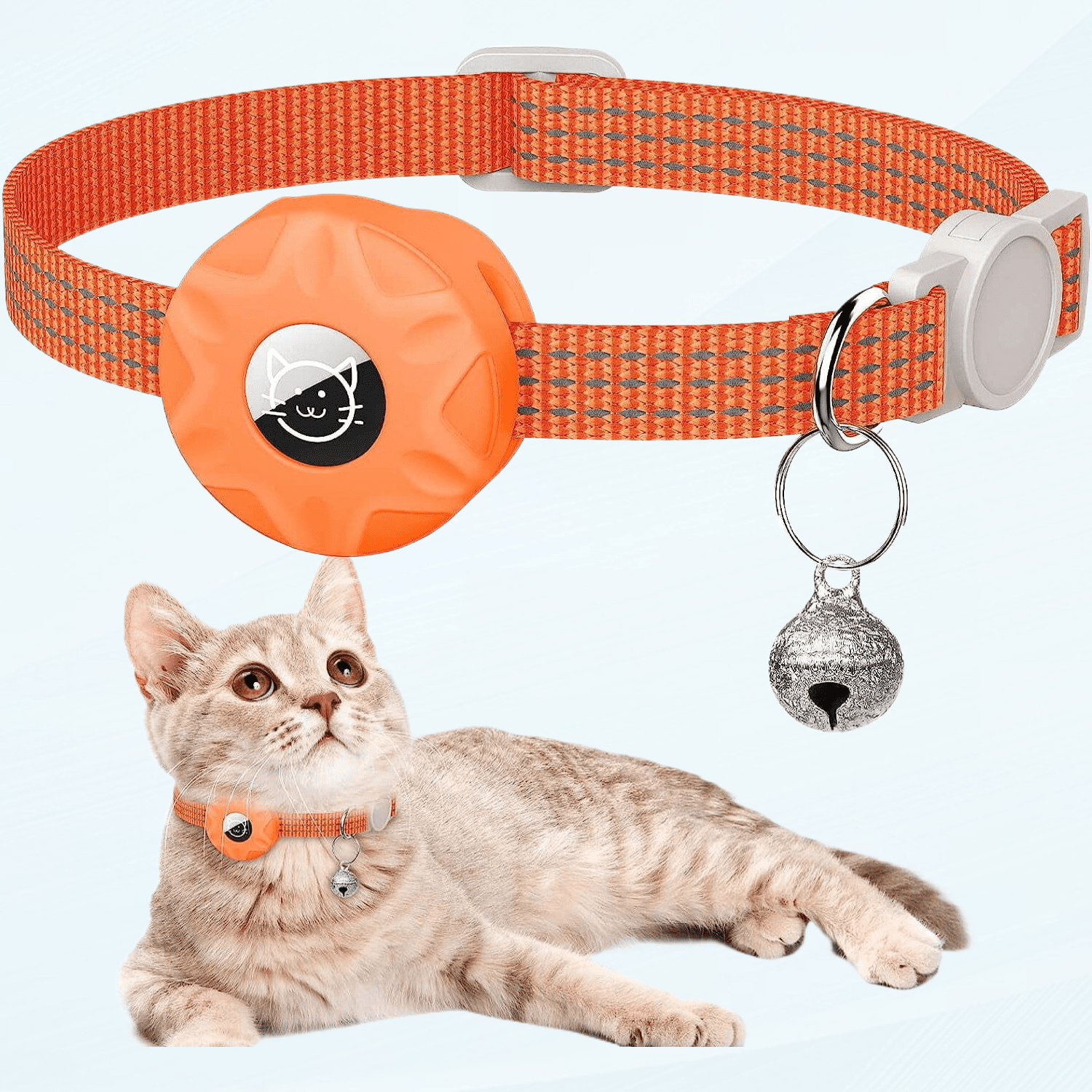 AirTag Cat Collar, Reflective Kitten Collar Breakaway Apple Air Tag Cat