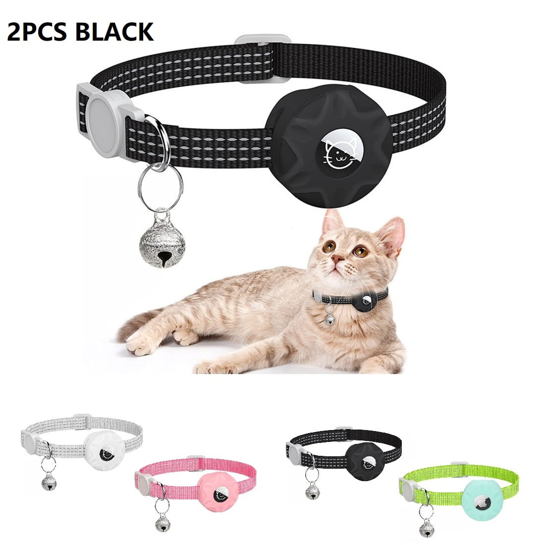 AirTag Cat Collar, Reflective Kitten Collar Breakaway Apple Cat Collar