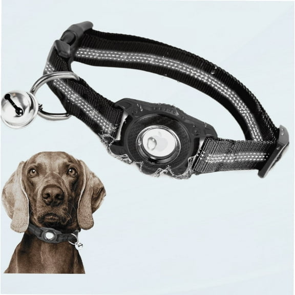 AirTag Cat Dog Collar,Adjustable Apple Air Tag Cat Dog Collar, Reflective Nylon Cat Dog Collar with IPX8 Waterproof AirTag Holder Case, Integrated Air Tag Pet Collar for Cats Dogs