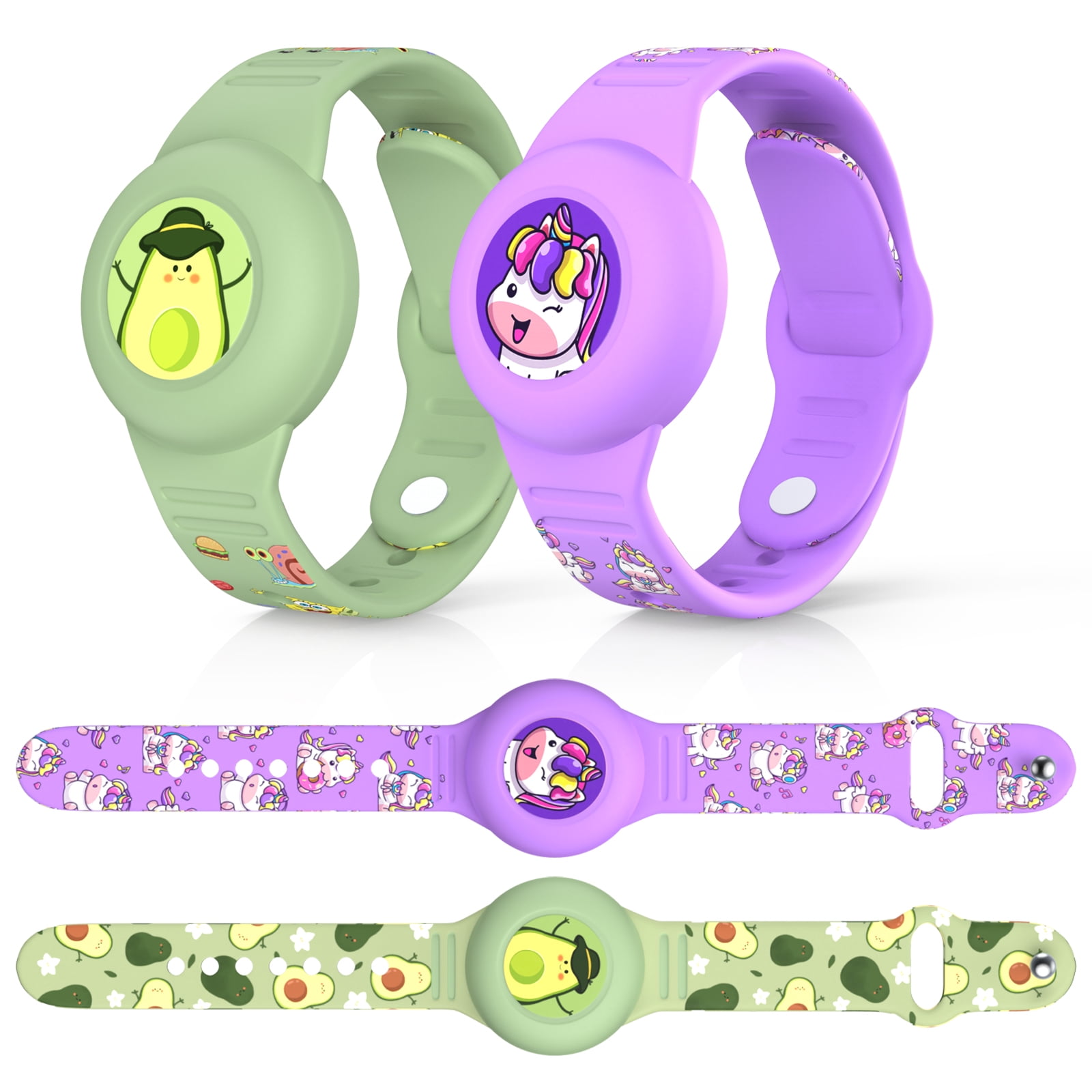 AirTag Children's Waterproof Bracelet, 2 Pack MOWYEOK Cute Kids Air Tag ...