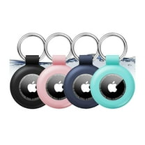 AirTag Holder AirTag Case Keychain Air Tag Holder, Waterproof Silicone Airtag 4 Pack Case with Keychain for Apple AirTags, Air Tags Accessories for Pet, Luggage, Backpacks, Kids, Keys