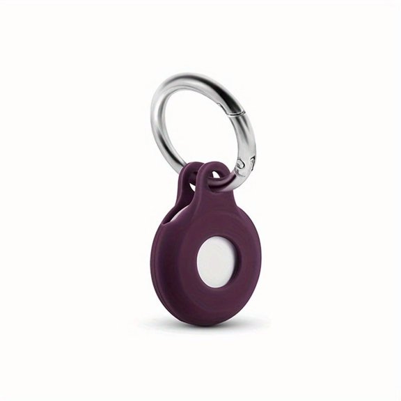 AirTag case key fob, silicone pendant with keychain hook, safety anti-lost, portable