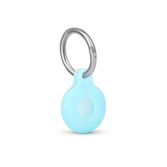 AirTag case key fob, silicone pendant with keychain hook, safety anti-lost, portable