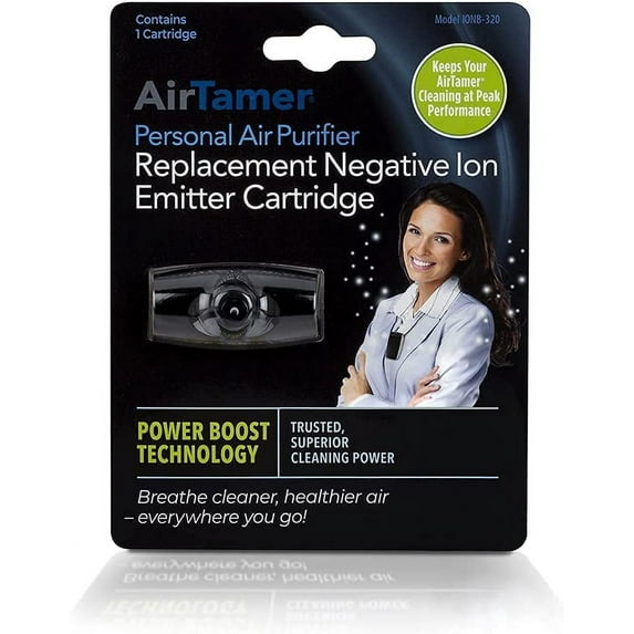 AirTamer Personal Air Purifier Replacement Negative Ion Emitter Cartridge - Made for AirTamer Model A320 (Black)