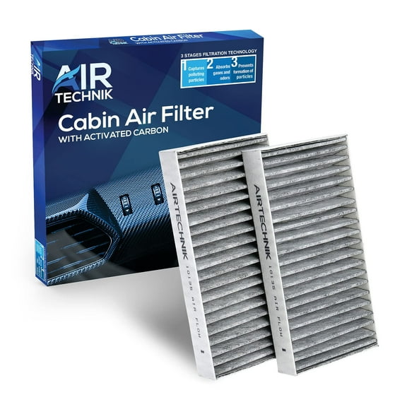 AirTechnik CF10135 Cabin Air Filter w/Activated Carbon  Fits Acura CSX 2006, EL 1997-2005, RSX 2002-2006, Honda Civic 2001-2005, CR-V 2002-2006, Element 2003-2011 - 80292-S5D-406