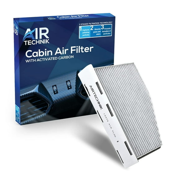 AirTechnik CF10373 Cabin Air Filter w/Activated Carbon  Fits Audi A3, A3 Quattro, Q3, TT Quattro, VW Beetle, Caddy III, CC, Tiguan, EOS, Golf, GTI, Jetta, Passat, R32, Rabbit - CUK2939