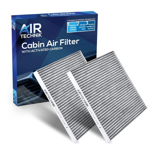 AirTechnik CF11173 Cabin Air Filter w/Activated Carbon 2 Pack  Fits Nissan Altima 2007-2012, Maxima 2009-2014, Murano 2009-2014, Quest 2011-2017 - 27277-JA00A