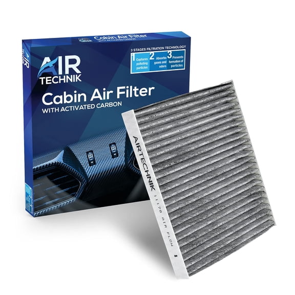 AirTechnik CF11176 Cabin Air Filter w/Activated Carbon Fits Select 2011-2020 Ford Explorer, Taurus, Flex, Police Interceptor, Police Responder Hybrid, 2010-2019 Lincoln MKS, MKT - AE9Z-19N619-A