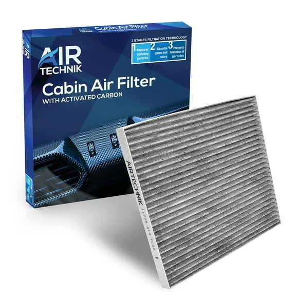 AirTechnik CF11776 Cabin Air Filter w/Activated Carbon  Fits Infiniti JX35 2013, QX60 2014-2020, Nissan Altima 2013-2018, Maxima 2016-2023, Murano 2015-2024, Pathfinder 2013-2020 - 27277-3JC1B