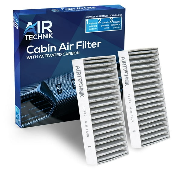 AirTechnik CF11777 Cabin Air Filter w/Activated Carbon  Fits Jeep Wrangler 2011-2017, Wrangler JK 2018-55111302AA