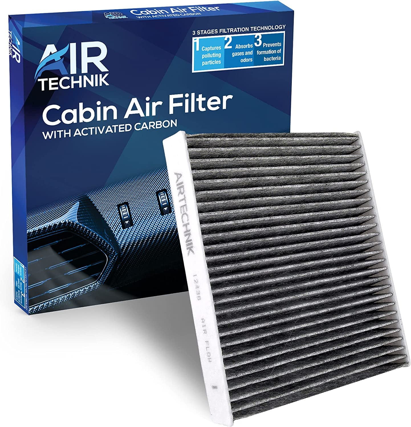 AirTechnik CF12436 Cabin Air Filter w Activated Carbon Fits 2019