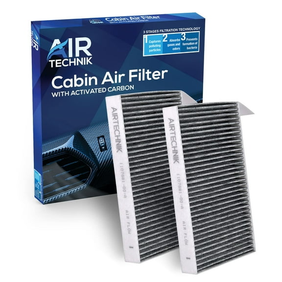 AirTechnik CUK25015 Cabin Air Filter w/Activated Carbon Fits Tesla Model 3 2017-2025, Model Y 2020-2025 - 1107681-00-A CF12774