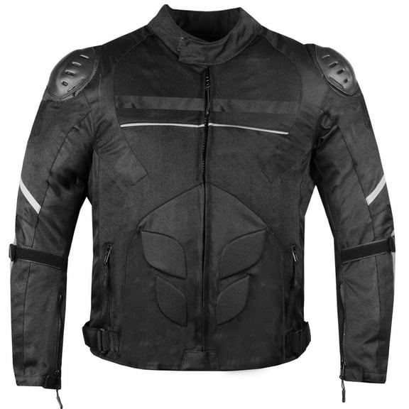 AirTrek Men Mesh Motorcycle Touring Waterproof Rain Armor Biker Jacket  Black S