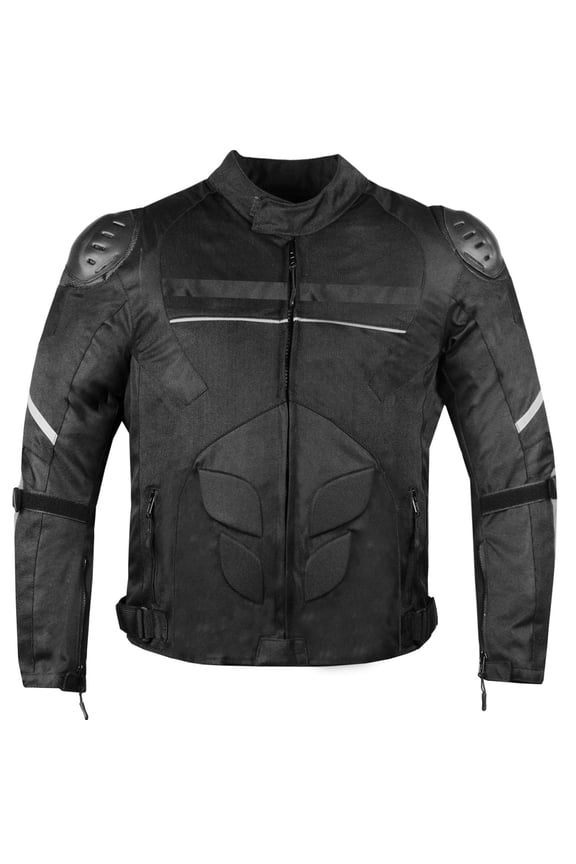 AirTrek Men Mesh Motorcycle Touring Waterproof Rain Armor Biker Jacket Black S