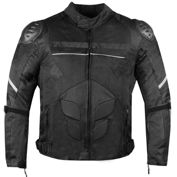 AirTrek Men Mesh Motorcycle Touring Waterproof Rain Armor Biker Jacket Black XL