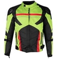 thumbnail image 1 of AirTrek Men Mesh Motorcycle Touring Waterproof Rain Armor Biker Jacket Hi Vis Green S, 1 of 6