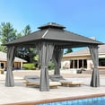 NETAJE 10x10 FT Hardtop Gazebo, Aluminum Frame and Galvanized Steel