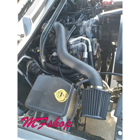 AirXRacing Coated Black Air Intake Filter Kit For 2005-2010 Jeep Grand Cherokee & Jeep Commander 3.7L V6