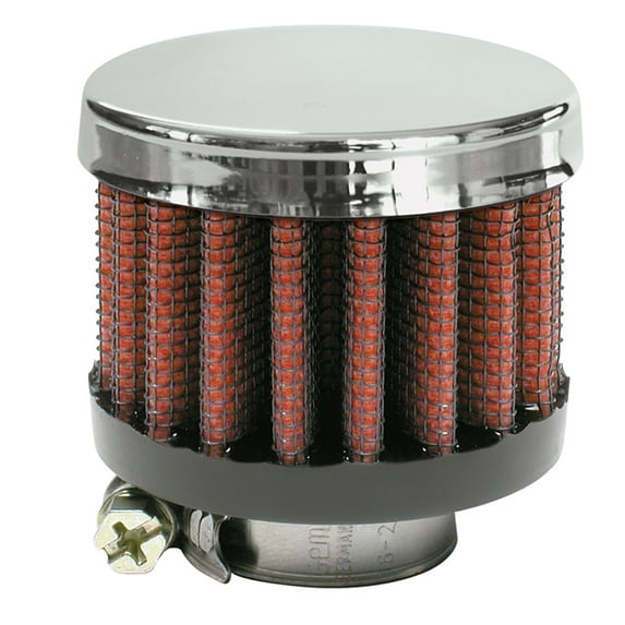 Airaid 775-136 Breather Filter; PCV; .75 in. ID; 2 in. OD; Chrome Top; Clamp On; L-1.5 in.;