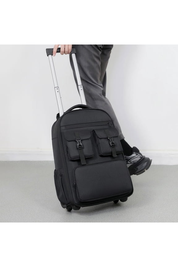 Airbag Multifunctional Expandable Trolley Backpack Men