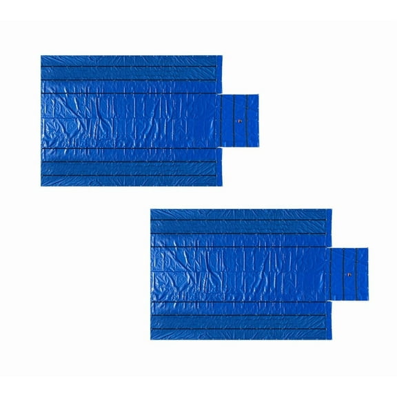 Airbag/Parachute 2 Pack Fabric Blue Ultra Light Lumber Tarp 20' x 27' (6' Drop) - 14 Oz Vinyl Lumber Tarps for Flatbed Truck & Trailer