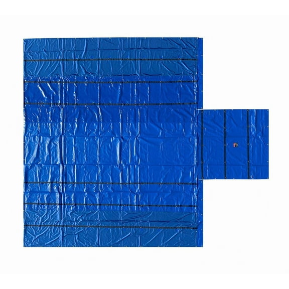 Airbag/Parachute Fabric Heavy Duty 14oz Lumber Tarp 24x20 (8' Drop with 8' x 8' Flap) - Blue