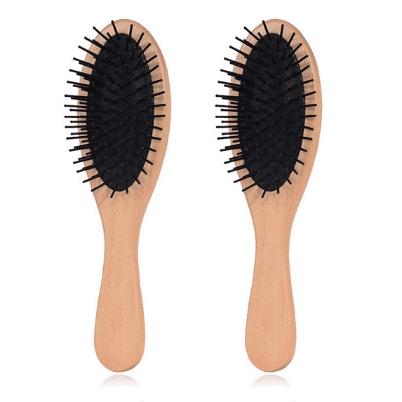 Airbag Wood Comb - Grooming Brush with Bamboo Handle, Airbag Comb, Does Not Scratch Skin or Hair