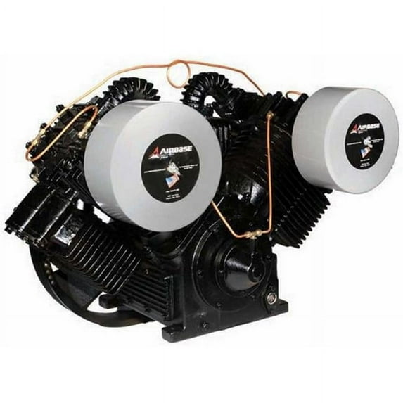 Airbase by Emax Compressor APP4V2598T 25 HP 4 Cycle 2 Stage Disc Valve Air Compressor Pump with Flywheel