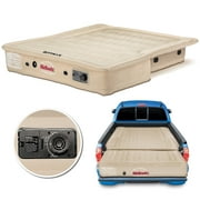 Airbedz من Pittman Outdoors - مرتبة هواء سرير الشاحنة متوسطة الحجم 5.0-5.5 قدم سرير مع مضخة هواء بطارية قابلة للشحن مدمجة & تتضمن تمديد الباب الخلفي تان