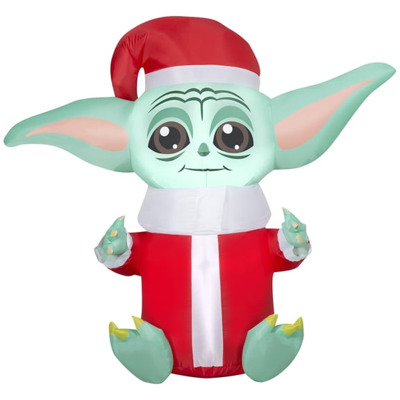 Airblown 5 Foot Tall Grogu in Santa Suit