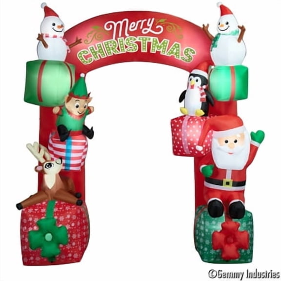 Airblown Christmas Light Archway Christmas Totem Stack 11 ft