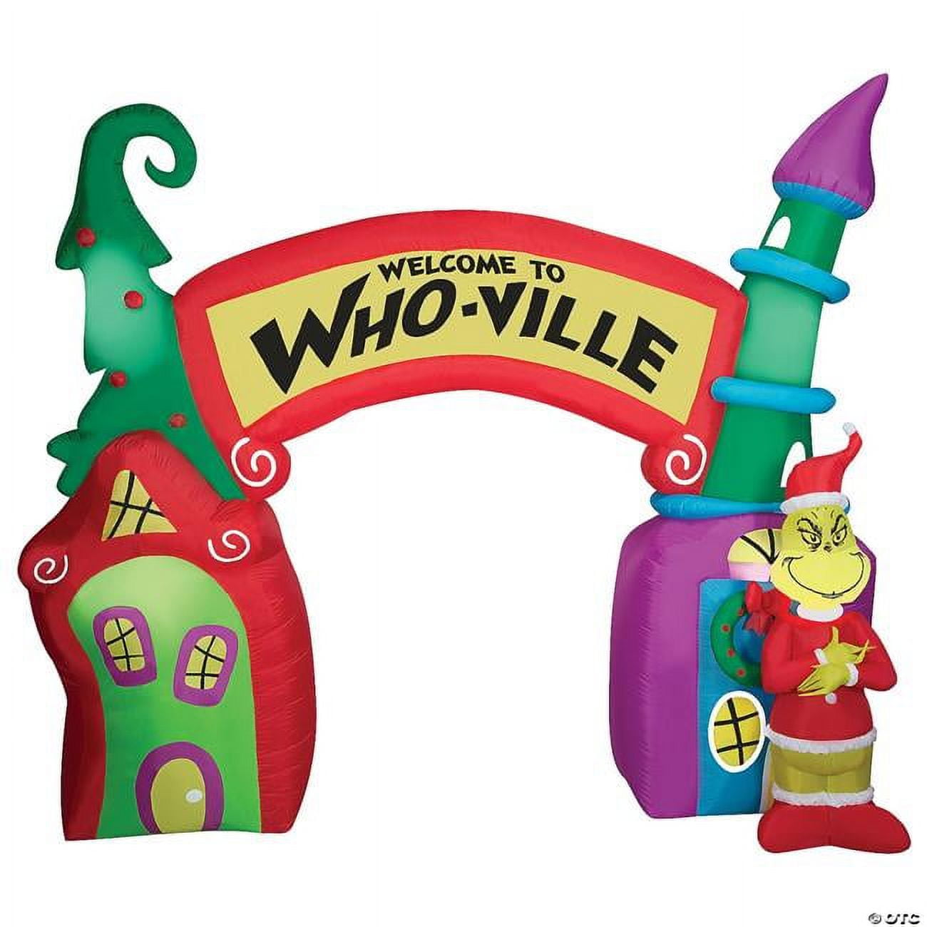 Airblown® Grinch in Whoville Archway Scene Inflatable Christmas Outdoor Yard Decor Gemmy 144